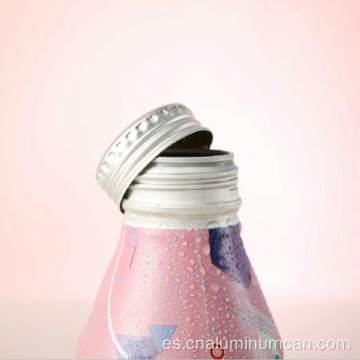 Botella de aluminio vacía con tapa de aluminio para bebidas